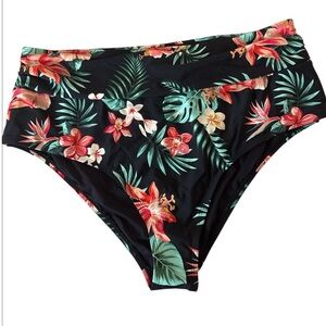 NWT Cupshe Floral High-Waisted Bikini Bottom